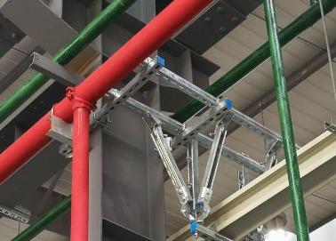 中原该抗震支架的整体式支吊架结构协调性好